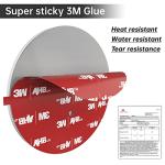 BRIOFOX Shower Curtain Rod Holder 3M Adhesive | Heat Resistant | Waterproof | Max Load 60 lbs Shower Rod Retainer for Wall, 2 Pack, Nickel (Rod Not Included)