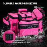 Goture Fishing Tackle Bag,Store Up to 4PCS 3700 Tackle Boxes(Not Included),600D Soft Side Water-Resistant Saltwater Gear Storage Fishing Bag with Rod Straps,Detachable Water Bottle Pouch,SBS Zippers