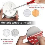 BRIOFOX Shower Curtain Rod Holder 3M Adhesive | Heat Resistant | Waterproof | Max Load 60 lbs Shower Rod Retainer for Wall, 2 Pack, Nickel (Rod Not Included)