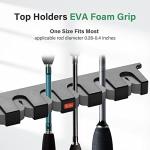 Simple Deluxe Vertical Fishing Rod Holders Wall-Mounted – Simple Deluxe Fishing Rod Rack, Fishing Pole Holder & Rack, Store 12 Rods or Combos in 13.6", Vertical 12 Rod Racks, 2 Pairs Grey