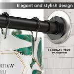 BRIOFOX Shower Curtain Rod Holder 3M Adhesive | Heat Resistant | Waterproof | Max Load 60 lbs Shower Rod Retainer for Wall, 2 Pack, Nickel (Rod Not Included)