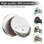 BRIOFOX Shower Curtain Rod Holder 3M Adhesive | Heat Resistant | Waterproof | Max Load 60 lbs Shower Rod Retainer for Wall, 2 Pack, Nickel (Rod Not Included)