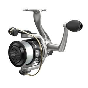 Zebco Spyn Spinning Fishing Reel, Size 20 Reel, Aluminum Spool, Super Tough Titanium-Nitride Plated Bail Wire, 5.3:1 Gear Ratio, Pre-Spooled with 8-Pound Zebco Line, Silver/Black