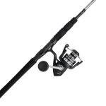 PENN 8’ Pursuit IV 2-Piece Fishing Rod and Reel (Size 4000) Surf Spinning Combos, 8’, 2 Graphite Composite Fishing Rod with 5 Reel, Durable and Lightweight, Black/Silver