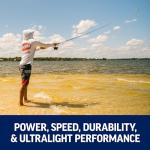 PENN 8’ Pursuit IV 2-Piece Fishing Rod and Reel (Size 4000) Surf Spinning Combos, 8’, 2 Graphite Composite Fishing Rod with 5 Reel, Durable and Lightweight, Black/Silver