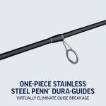 PENN 8’ Pursuit IV 2-Piece Fishing Rod and Reel (Size 4000) Surf Spinning Combos, 8’, 2 Graphite Composite Fishing Rod with 5 Reel, Durable and Lightweight, Black/Silver