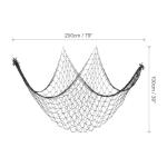 PATIKIL Fishing Net Decor, 80" x 40" Mediterranean Style Photographing Decoration Natural Fish Net Party Accessory for Home Bedroom, Black