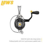 Lew's Laser SG Speed Spin Freshwater Spinning Fishing Reel, Size 200 Reel, Right or Left-Hand Retrieve, 5.2:1, Zero Reverse 1-Way Clutch Bearing, Silver
