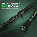 KastKing Zephyr Dual Tip Fishing Rod, Lightweight KastFlex IM6 Graphite Spinning & Casting Rod, Fuji O-Ring Guide, Dual Tips Section for Different Powers, EVA Grip, 6'8" M & MH Casting Rod