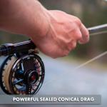 LAMSON | Remix S-Series Size -7+ Fly Fishing Reel | All-Water | Large Arbor, CNC Machined Frame + Pressure Cast Spool, Durable | Daybreak | 6wt 7wt 8wt Size