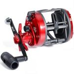 Sougayilang Conventional Level Wind Fishing Reel,Inshore Surf Trolling Reel for Catfish, Musky, Bass for Freshwater Saltwater Right Hand-Red