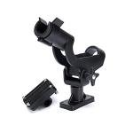 HiUmi Adjustable Rotatable Plastic Fishing Rod 3 Mount Rack Holder Bracket Boat Canoeing Rowing Mount Kit Kayak Side Rod Holder (RH50-2Pack)