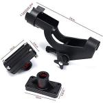 HiUmi Adjustable Rotatable Plastic Fishing Rod 3 Mount Rack Holder Bracket Boat Canoeing Rowing Mount Kit Kayak Side Rod Holder (RH50-2Pack)