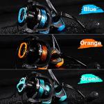 Sougayilang Fishing Reel, Ultralight Spinning Reel with Aluminum Spool, 5.2:1 High Speed Spinning Fishing Reel, 1000-6000 Series for Freshwater-Orange 4000