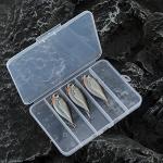 Dr.Fish 3 Pack Lipless Crankbait VIB Hard Bait Sinking Bass Lure Chrome Laser Painting 3D Eyes Rattle Balls Treble Hook Split Ring Tackle Box Freshwater Shad Perch Walleye Musky