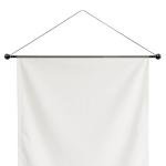 Tapestry Hanging Telescopic Rod 17-32 inch for Lightweight Aesthetic Tapestries Room Deco Scalable Wall Hanging Bar Banner Hanger Pole (Black/Black)