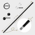 Tapestry Hanging Telescopic Rod 17-32 inch for Lightweight Aesthetic Tapestries Room Deco Scalable Wall Hanging Bar Banner Hanger Pole (Black/Black)