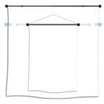 Tapestry Hanging Telescopic Rod 17-32 inch for Lightweight Aesthetic Tapestries Room Deco Scalable Wall Hanging Bar Banner Hanger Pole (Black/Black)