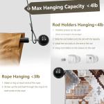 Tapestry Hanging Telescopic Rod 17-32 inch for Lightweight Aesthetic Tapestries Room Deco Scalable Wall Hanging Bar Banner Hanger Pole (Black/Black)