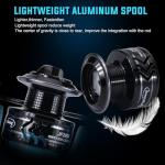 Sougayilang Spinning Fishing Reels, Carbon Fiber 17.5LBs Max Drag,5.2:1 Gear Ratio, Ultra Smooth Powerful for Inshore Boat Rock Freshwater Saltwater Fishing