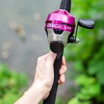 Zebco 202 Spincast Reel and Fishing Rod Combo, 5-Foot 6-Inch 2-Piece Fishing Pole, Size 30 Reel, Right-Hand Retrieve, Pre-Spooled with 10-Pound Zebco Line, Includes 27-Piece Tackle Kit, Pink