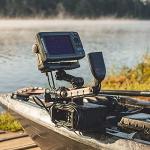 YakAttack LockNLoad Fish Finder Mount | Adjustable Kayak Track Mount System | Secure Sonar Holder for Garmin, Lowrance & Raymarine | Fits Most Kayak Rails | Yak Attack Accessories for Fishing