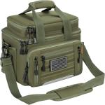 FREEAMG Fishing Tackle Bags - Padded Shoulder Strap Fishing Bags -Saltwater & Freshwater Fishing Bag - Gear Storage for Tackle Box (Green) (Does not come with box)