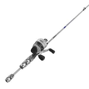 Zebco 33 Folds of Honor Spincast Reel and 2-Piece Fishing Rod Combo, 6-Foot Fiberglass Rod, Quickset Anti-Reverse Fishing Reel with Bite Alert, 1 Dollar Donated to Folds of Honor Foundation,Grey/Black