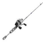 Zebco 33 Folds of Honor Spincast Reel and 2-Piece Fishing Rod Combo, 6-Foot Fiberglass Rod, Quickset Anti-Reverse Fishing Reel with Bite Alert, 1 Dollar Donated to Folds of Honor Foundation,Grey/Black
