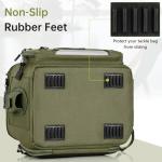 FREEAMG Fishing Tackle Bags - Padded Shoulder Strap Fishing Bags -Saltwater & Freshwater Fishing Bag - Gear Storage for Tackle Box (Green) (Does not come with box)