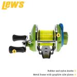 Lew's Crappie Thunder Jig/Troll Fishing Reel, 3.6:1 Gear Ratio, Right-Hand Retrieve, Crappie Thunder Green