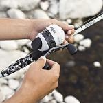 Zebco 33 Folds of Honor Spincast Reel and 2-Piece Fishing Rod Combo, 6-Foot Fiberglass Rod, Quickset Anti-Reverse Fishing Reel with Bite Alert, 1 Dollar Donated to Folds of Honor Foundation,Grey/Black