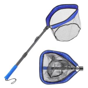 Floating Fishing Net, Foldable for Easy Storage, Retractable, Ideal for Bass, Trout, Kayak & Boat Fishing, Easy Catch & Release