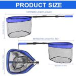 Floating Fishing Net, Foldable for Easy Storage, Retractable, Ideal for Bass, Trout, Kayak & Boat Fishing, Easy Catch & Release
