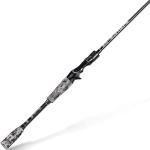Sougayilang Fishing Rod - Medium 2Pc Graphite Composite Blank Spinning & Casting Rod, Camouflage EVA Grip, Smooth Transition Fishing Pole-Grey-6'10''-Casting