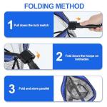 Floating Fishing Net, Foldable for Easy Storage, Retractable, Ideal for Bass, Trout, Kayak & Boat Fishing, Easy Catch & Release