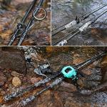 Sougayilang Fishing Rod - Medium 2Pc Graphite Composite Blank Spinning & Casting Rod, Camouflage EVA Grip, Smooth Transition Fishing Pole-Grey-6'10''-Casting
