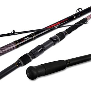 Fiblink Surf Fishing Rod 3 Piece Portable Travel Casting Rod Saltwater Surf Rod 12ft
