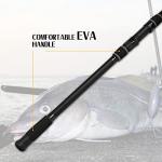 Fiblink Surf Fishing Rod 3 Piece Portable Travel Casting Rod Saltwater Surf Rod 12ft