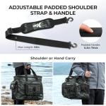 KastKing BaitSpace Fishing Tackle Bag With 4 Tackle Boxes & Removable Bait Binder, Water-Resistant Tackle Storage, Durable Fishing Gear, Adjustable Shoulder Strap