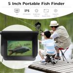 Underwater Fishing Camera, 5 inch Fishing Camera with Infrared Night Vision Light and Upgraded HD Lens,Portable Fish Finder with 98ft Cable for Ice Lake Boat Kayak Fishing, Waterproof