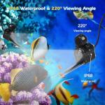 Underwater Fishing Camera, 5 inch Fishing Camera with Infrared Night Vision Light and Upgraded HD Lens,Portable Fish Finder with 98ft Cable for Ice Lake Boat Kayak Fishing, Waterproof