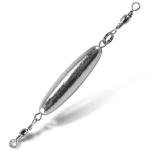 Dr.Fish 10 Pack in-line Trolling Sinkers with Double Swivel Torpedo Weight Lead Fishing Sinkers Double Ring Saltwater Freshwater Salmon Walleye Trolling 1.2oz