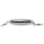 Dr.Fish 10 Pack in-line Trolling Sinkers with Double Swivel Torpedo Weight Lead Fishing Sinkers Double Ring Saltwater Freshwater Salmon Walleye Trolling 1.2oz