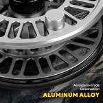 SF SF-003 Pro Fly Fishing Reel for Freshwater,CNC Precision Machining Process,Smooth Drag System,Lightweight Aluminum Body,7/8 wt, Gunmetal Gray & Black Two-Tone Finish for Freshwater Fishing