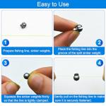 SANWEAL120PCS/200PCS Fishing Weights Sinkers - Premium Split ShotFishing Weights Sinkers - Round Removable Fishing Sinkers - 5/6 Sizes