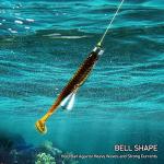Dr.Fish 30 Pack Bass Casting Sinker Bell Fishing Lead Weights Drop Shot Weights Freshwater Tear Drop Sinkers 3/8oz