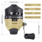 Sougayilang Kid Spincast Fishing Reel,Dial-Adjustable Drag Trouble-Free Push-Button Bait Casting Design Pre-Spooled with Fishing Line