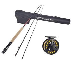 Aventik Fly Fishing Rod with Tube, 3-Piece (0/1wt, 2/3wt) & 4-Piece (3/4wt, 5/6wt), Carbon Fiber Fast Action Ultra-Portable Travel Fly Rod (Riverflow Series)(6'1'' LW0/1 Kit)
