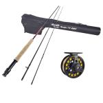 Aventik Fly Fishing Rod with Tube, 3-Piece (0/1wt, 2/3wt) & 4-Piece (3/4wt, 5/6wt), Carbon Fiber Fast Action Ultra-Portable Travel Fly Rod (Riverflow Series)(6'1'' LW0/1 Kit)